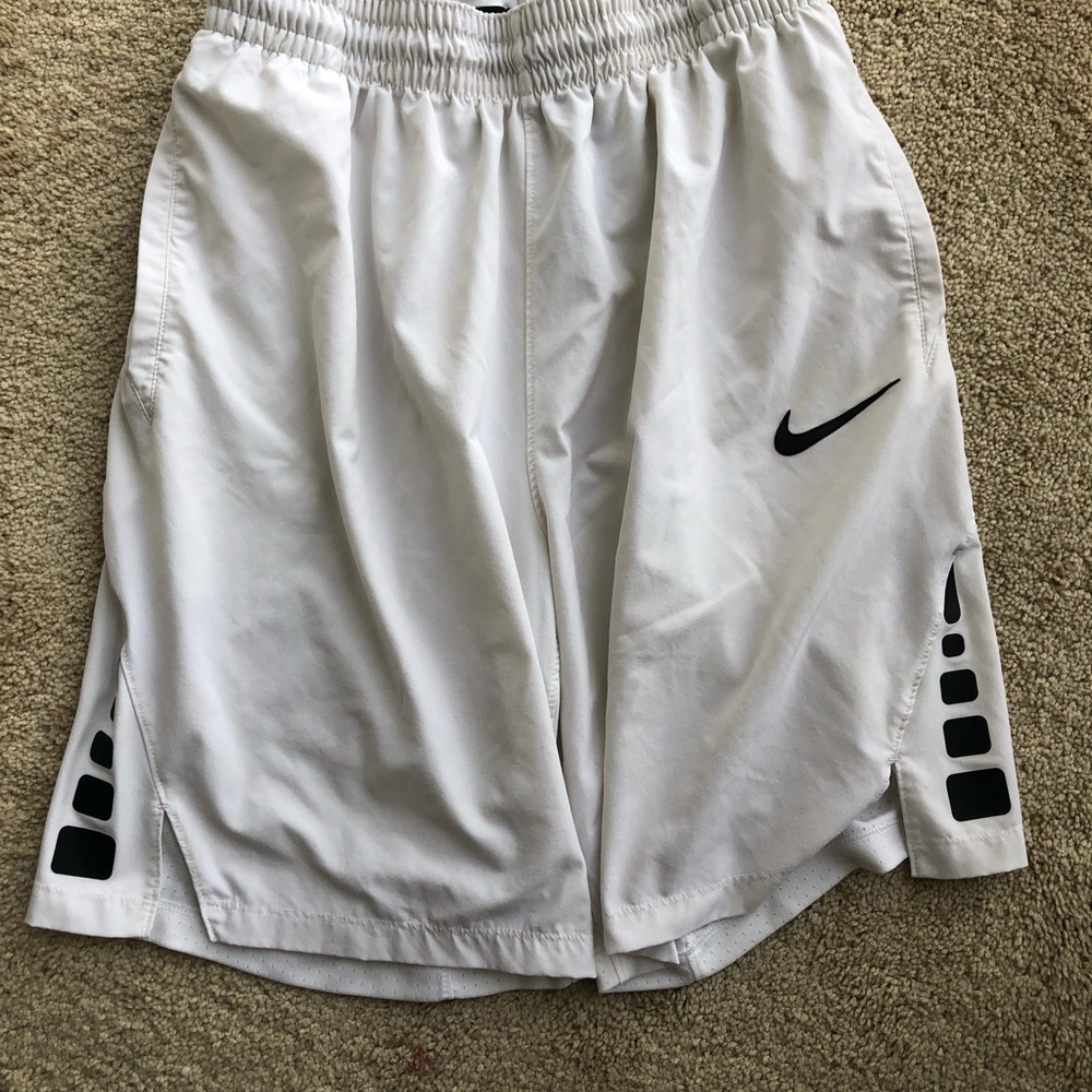 White Nike Basketball Shorts